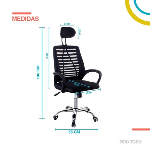 Silla de oficina con reposacuellos 