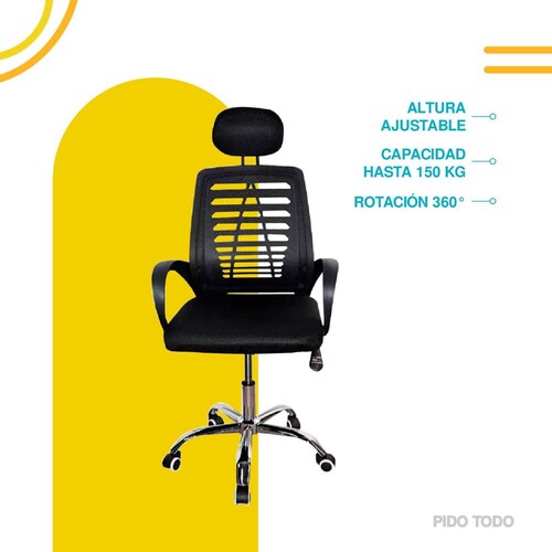 Silla de oficina con reposacuellos 