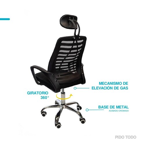Silla de oficina con reposacuellos 