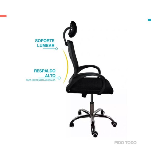 Silla de oficina con reposacuellos 