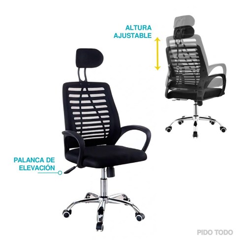 Silla de oficina con reposacuellos 