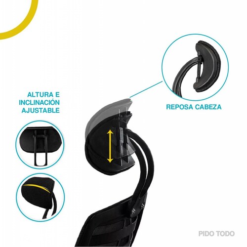 Silla de oficina con reposacuellos 