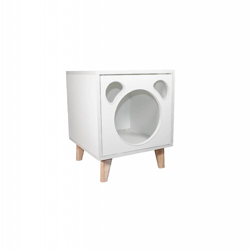 casita interior para mascotas blanca 40x40x50 cm Blanco