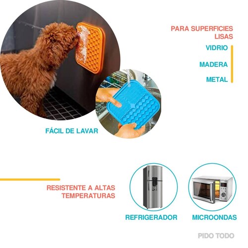tapete de silicon para lamer para perro set 3 pzs 