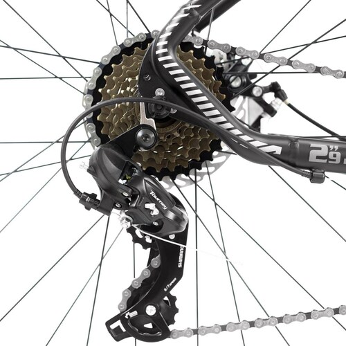 Bicicleta de Montaña Rodada 29 Aluminio 24 Velocidades Negro Naranja Gospel 