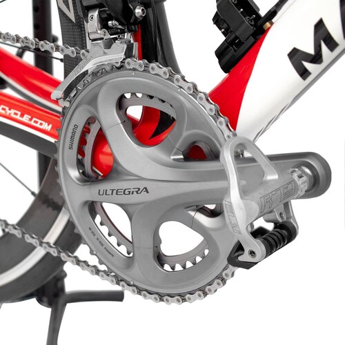 Bicicleta de Ruta Rodada 700 Apollo de Fibra de Carbono Blanco con Rojo Madison 