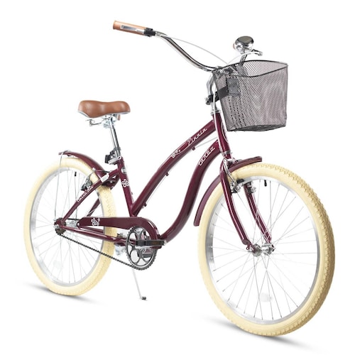 Bicicleta Urbana Vintage Retro R24 Zinnia Con Canastilla Turbo 