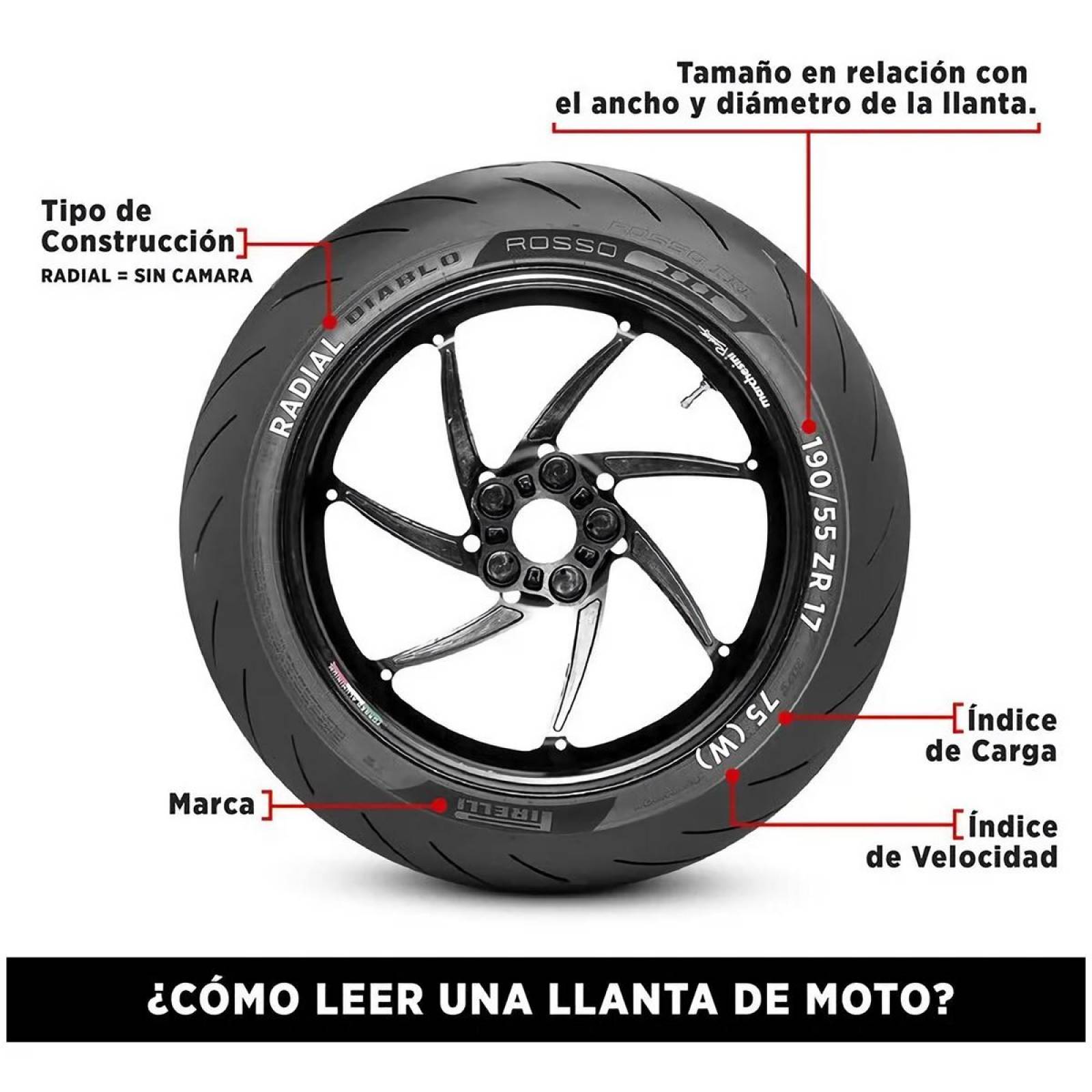 Llanta 130 70 17 para Moto Motocicleta 62S Angel City Pirelli