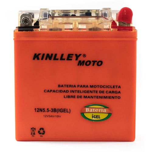 Bateria de Gel para Moto Motocicleta 12N5.5-3B I-Gel (YB5L-B) Kinlley 