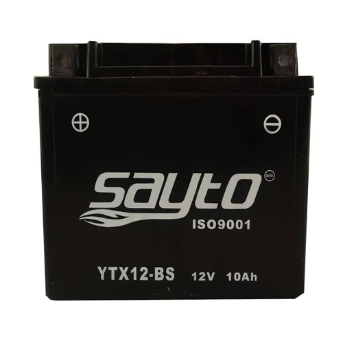 Bateria para Moto Motocicleta YTX12-BS con Activador Sayto 