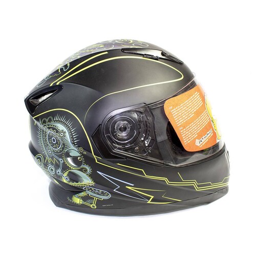 Casco para Moto Los Simpson Neon con Negro Matt Talla L Certificado Risky 