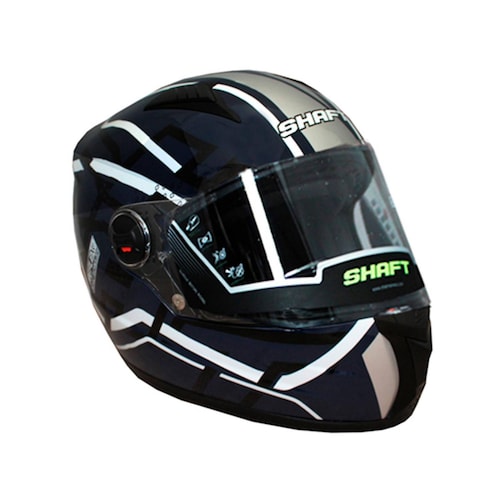 Casco para Moto Protect White Negro Blanco Talla L Certificado Shaft 