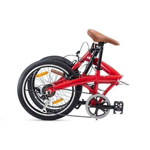 Bicicleta Plegable Rodada 20 Origami 1.1 Color Rojo Turbo 