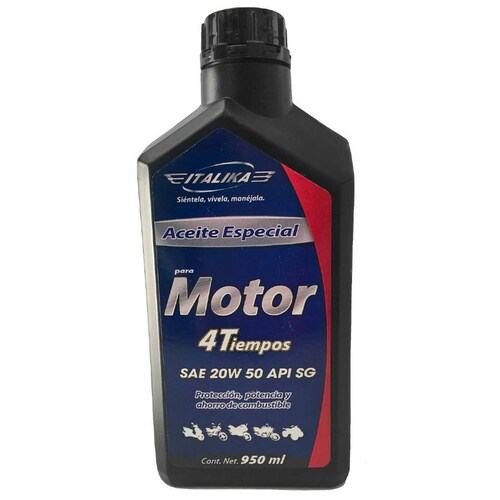 Aceite Lubricante 4t Sae 20w 50 Api Sg 950ml Italika 