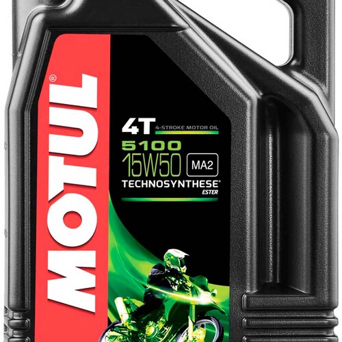 Aceite Motul de Motor para Moto 4 Tiempos 5100 15w50 Semi Sintetico 4 Litros 