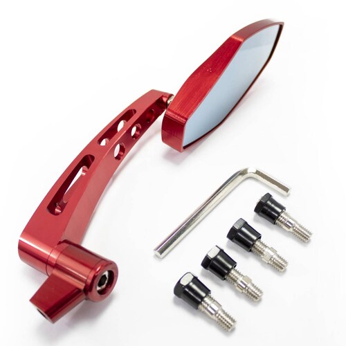 Juego de espejos de aluminio sport rojo 