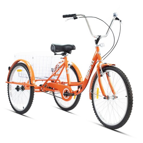 Tricicleta R24 1 Velocidad Canasta Trasera Naranja 