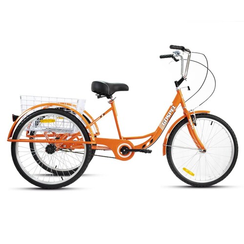 Tricicleta R24 1 Velocidad Canasta Trasera Naranja 