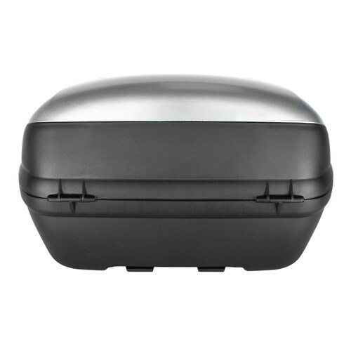 Caja porta equipaje para moto 43L plata led con base Kinlley 