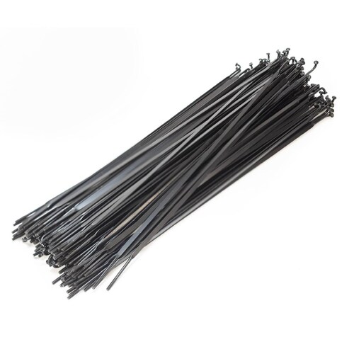 Rayos 14gx235mm Con Niple Flat Negros Para 26 Aero 