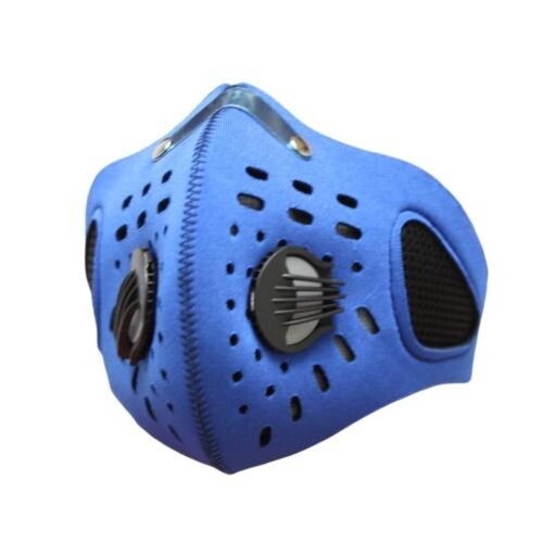 Cubrebocas Bicicleta Mascara Deportiva Neopreno Filtro Azul 