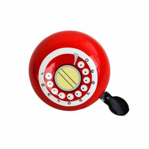 Timbre para Bicicleta Rojo Teléfono Macaron 80mm Taiwan 