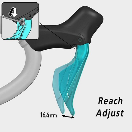 Freno de disco hidraulico delantero izq para bicicleta de 12 vel 105 DI2 ST-R7120/BR-7170 Shimano 