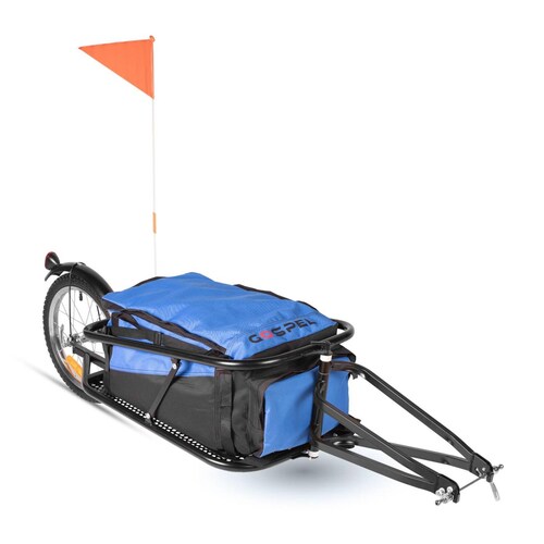 Remolque R16 para bicicleta para carga 27 kg azul Gospel 
