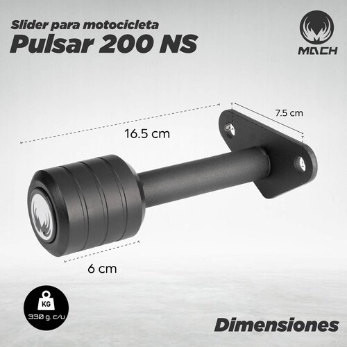 Slider Protector para moto Pulsar 200 NS Mach 