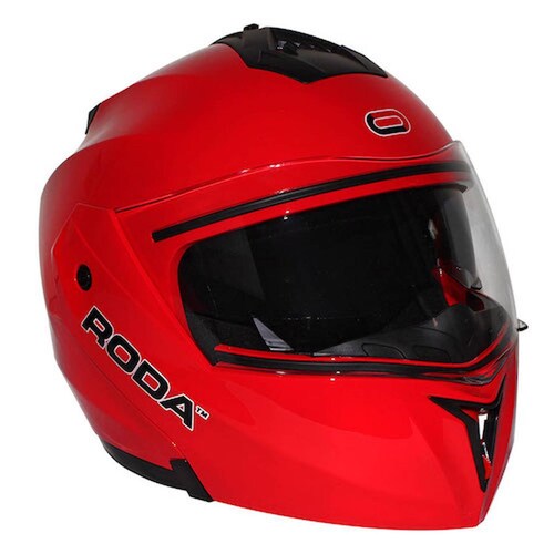 Casco abatible para moto rojo talla XL Revenge Roda 
