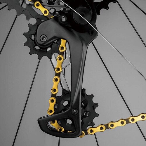 Cadena bicicleta 12 pasos 1/2x11/28 126L dorada TIBK KMC 