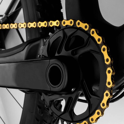 Cadena bicicleta 12 pasos 1/2x11/28 126L dorada TIBK KMC 