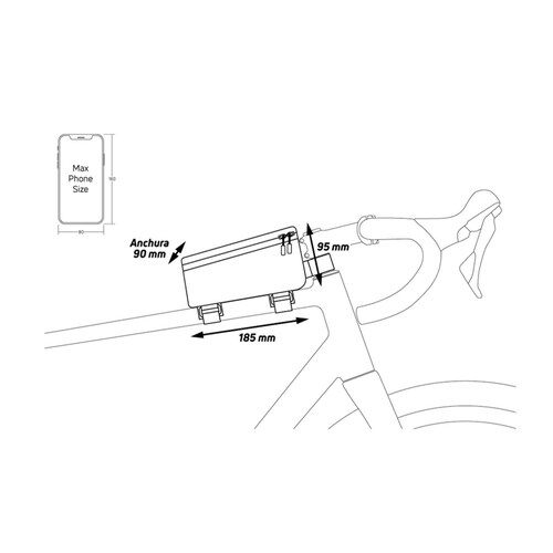 Bolsa para Bicicleta con Porta Celular Console Pack Zefal 