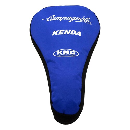 Cubre asiento para bicicleta de likra con vinil acojinado Azul marino 