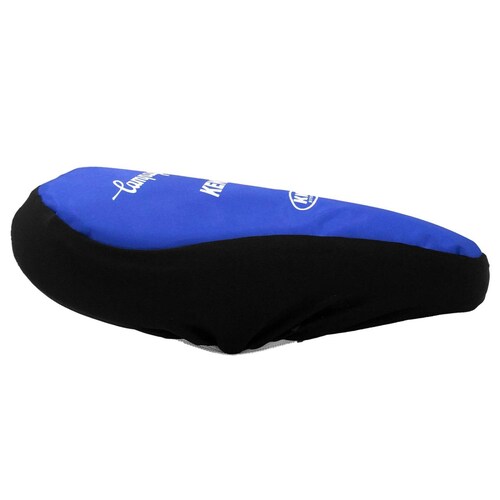 Cubre asiento para bicicleta de likra con vinil acojinado Azul marino 