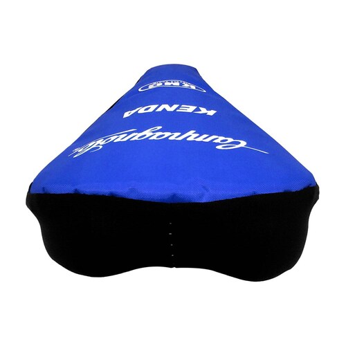Cubre asiento para bicicleta de likra con vinil acojinado Azul marino 