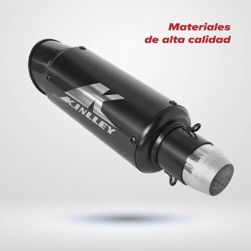 Escape para moto deportivo negro 38/51mm Universal Kinlley 