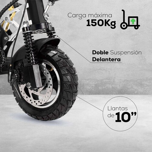 Scooter electrico R10 500W 14.5AH con suspension IPX4 