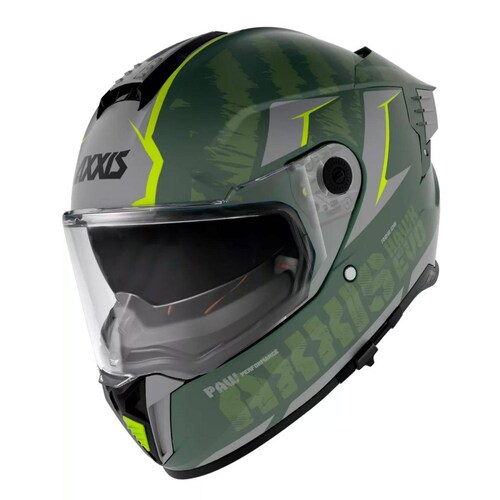 Casco para moto Verde Mate talla L Hawk Paw C6 Axxis 