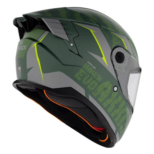 Casco para moto Verde Mate talla L Hawk Paw C6 Axxis 