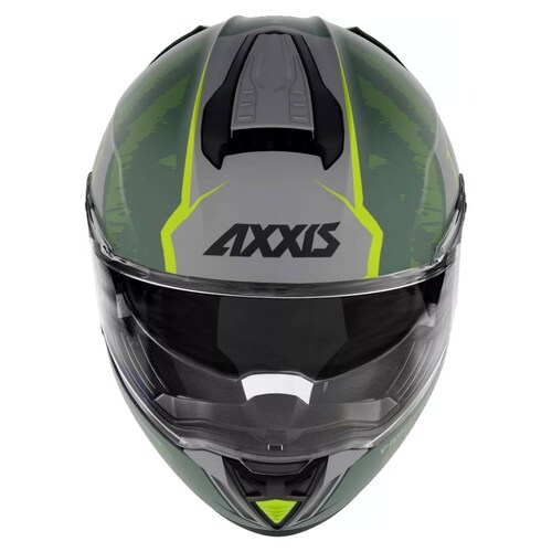 Casco para moto Verde Mate talla L Hawk Paw C6 Axxis 