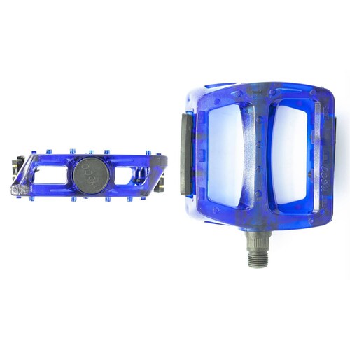 Pedales para bicicleta MTB 9/16 azul transparente WP-601 Mariluz 