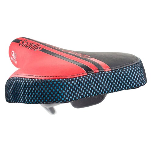 Asiento Sillin Para Bicicleta MTB Negro Rojo 