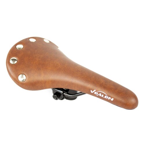 Asiento De Piel Con 6 Remaches Cafe Moteado 