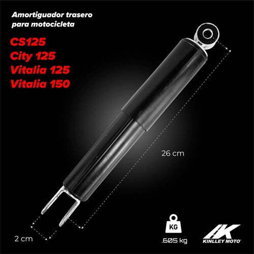 Amortiguador para moto CS 125 City 125 Vitalia Del Kinlley 