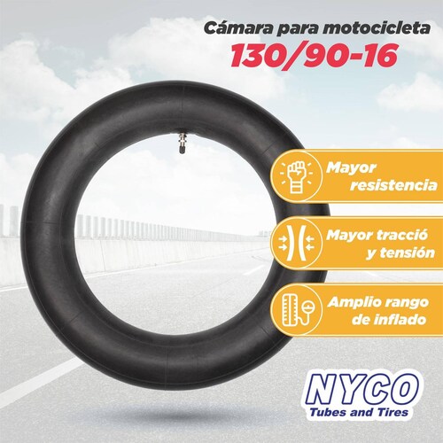 Camara 130/90-16 para llanta de moto Universal Nyco 