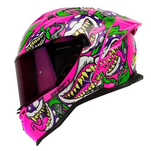 Casco para motociclista talla S cerrado killer creep II fucsia matte Shaft 