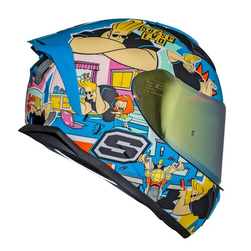 Casco para motociclista talla S integral Johnny Bravo Shaft 
