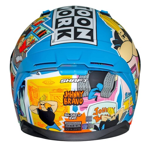Casco para motociclista talla S integral Johnny Bravo Shaft 