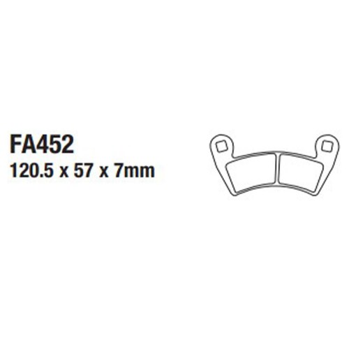 Balata para motocicleta FA452R (Usar Tambien FA452SV) EBC 